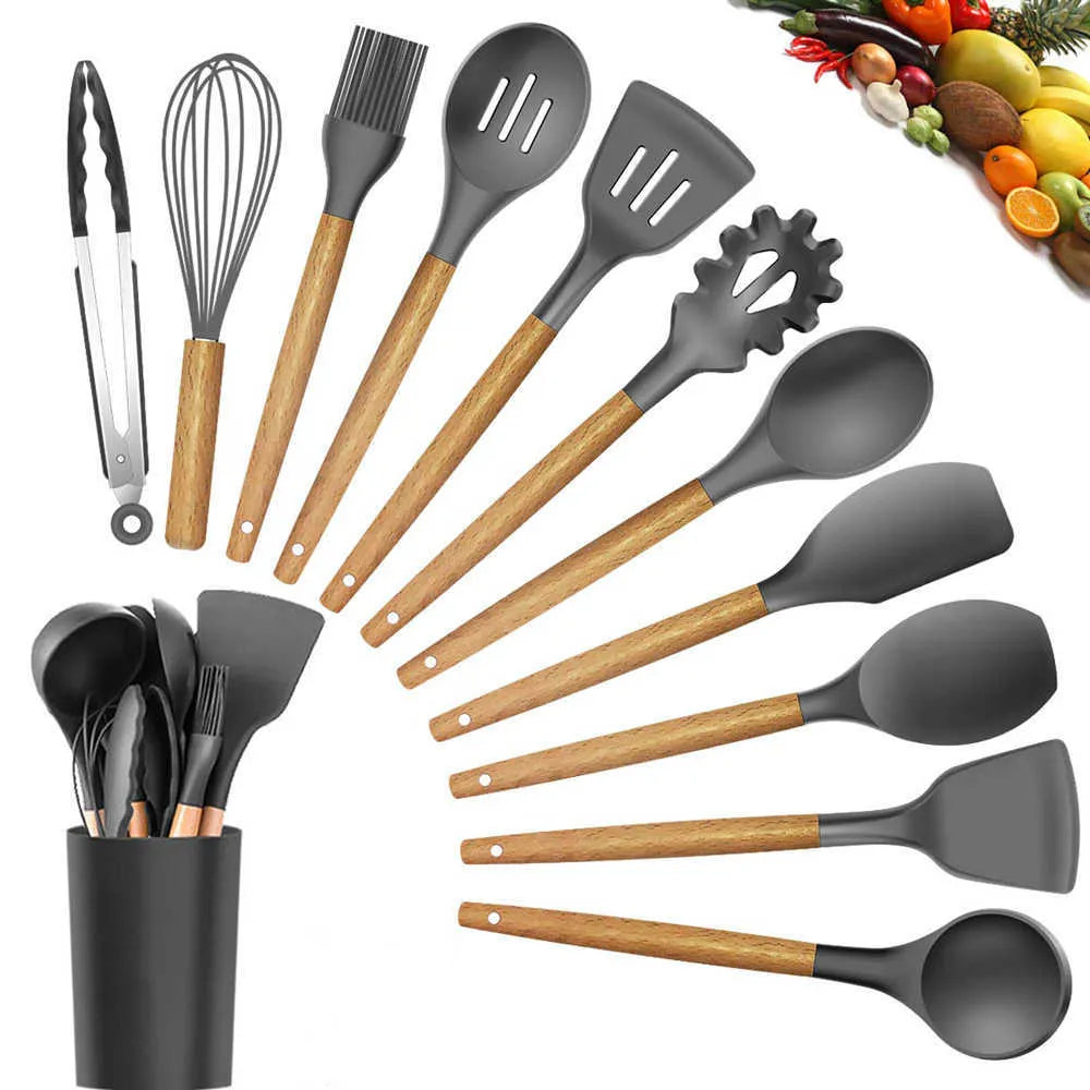 Set silikonskih kuhinjskih pribora za kuvanje