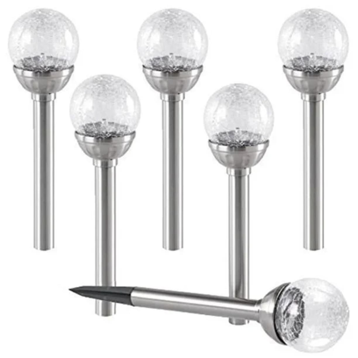 Set solarnih LED kugli za dekoraciju bastenskih staza.