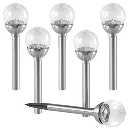 Set solarnih LED kugli za dekoraciju bastenskih staza.