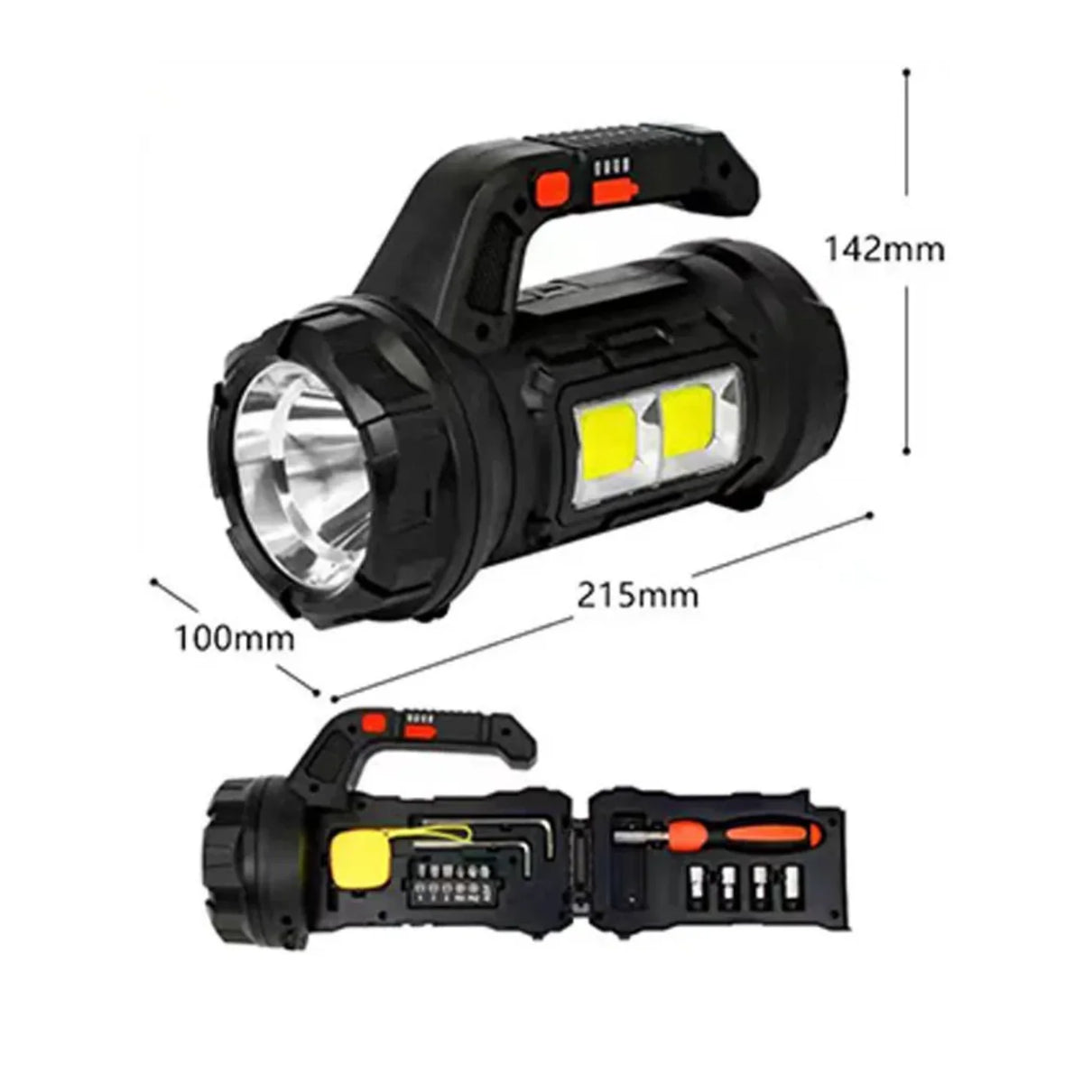 Shema dimenzija baterijske lampe sa ugradjenim alatom