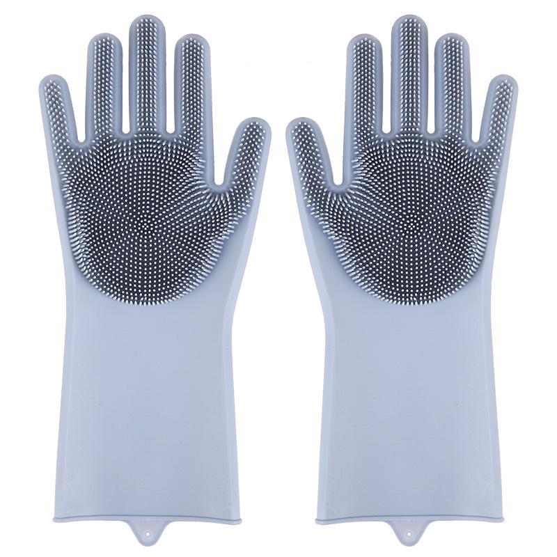 silikonska rukavica za ciscenje sudova siva