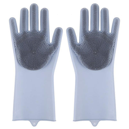 silikonska rukavica za ciscenje sudova siva