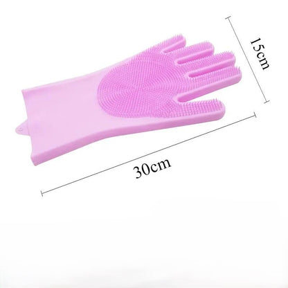 silikonska rukavica za pranje sudova sa cetkicama