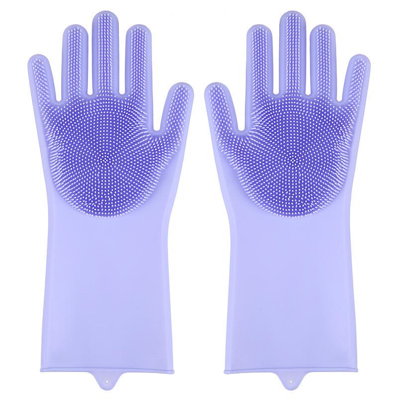 silikonska rukavica za pranje sudova ljubicaste boje