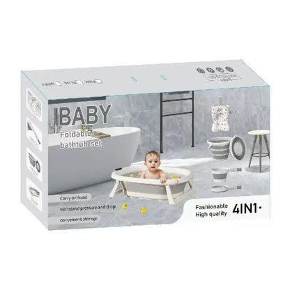 Kutija sklopive kadice za bebe 4u1 sa prikazom seta