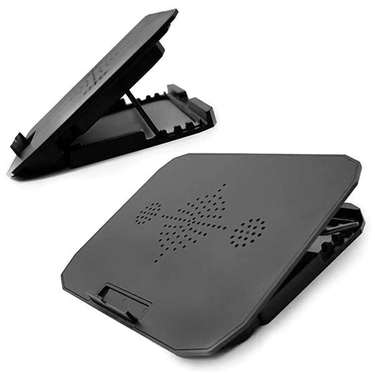 Sklopivi crni kuler sa podesivim stalkom za laptop