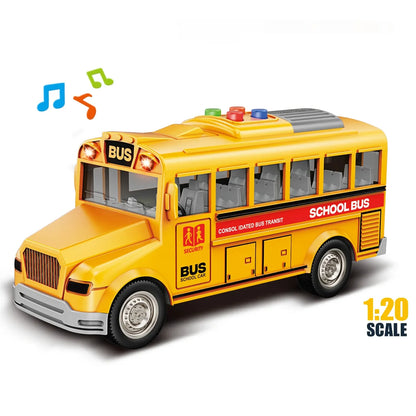 Skolski autobus igracka sa svetlom, zvukom i razmerom 1:20