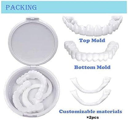  Pakovanje Snap On Smile sadrzi gornji i donji model, kutiju za cuvanje i materijal za prilagodjavanje. Sve za vas savrsen osmeh.