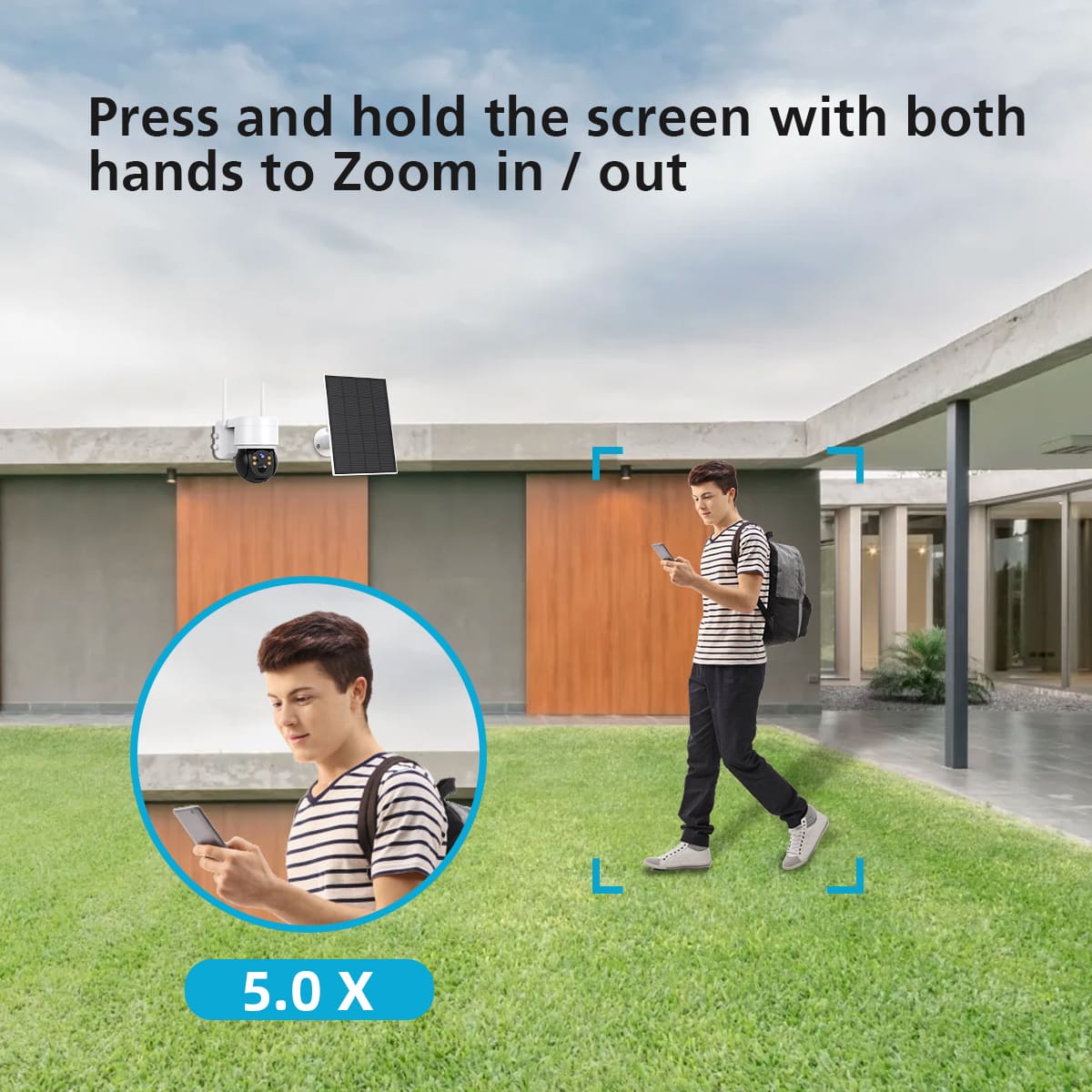 5x zoom solarne bezicne kamere u dvoristu