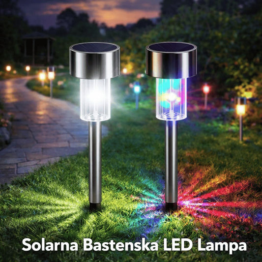 solarna bastenska led lampa za dvoriste sa vise boja osvetljenja