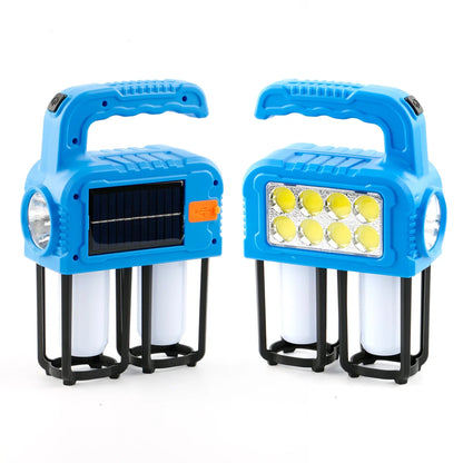 Solarna kamperska lampa sa solarnom plocom i USB izlazom