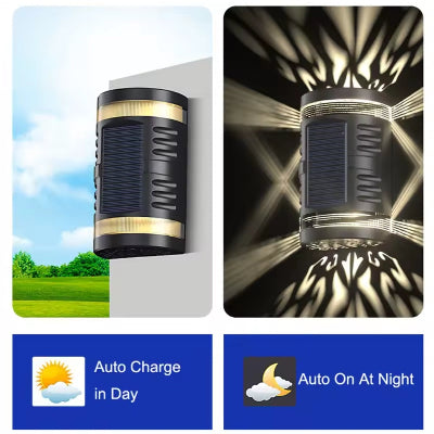 Prikaz automatskog rada solarne lampe. Lampa se automatski puni danju i ukljucuje nocu bez rucne intervencije.