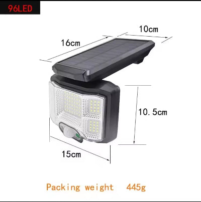 Solarna led lampa 96 led dioda dimenzije 16cm tezina 445g