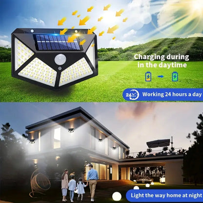 Solarna lampa za dvoriste puni se danju radi nocu LED osvetljenje sa senzorom pokreta spoljna rasveta za kucu stedljiva solarna energija Beograd Srbija.