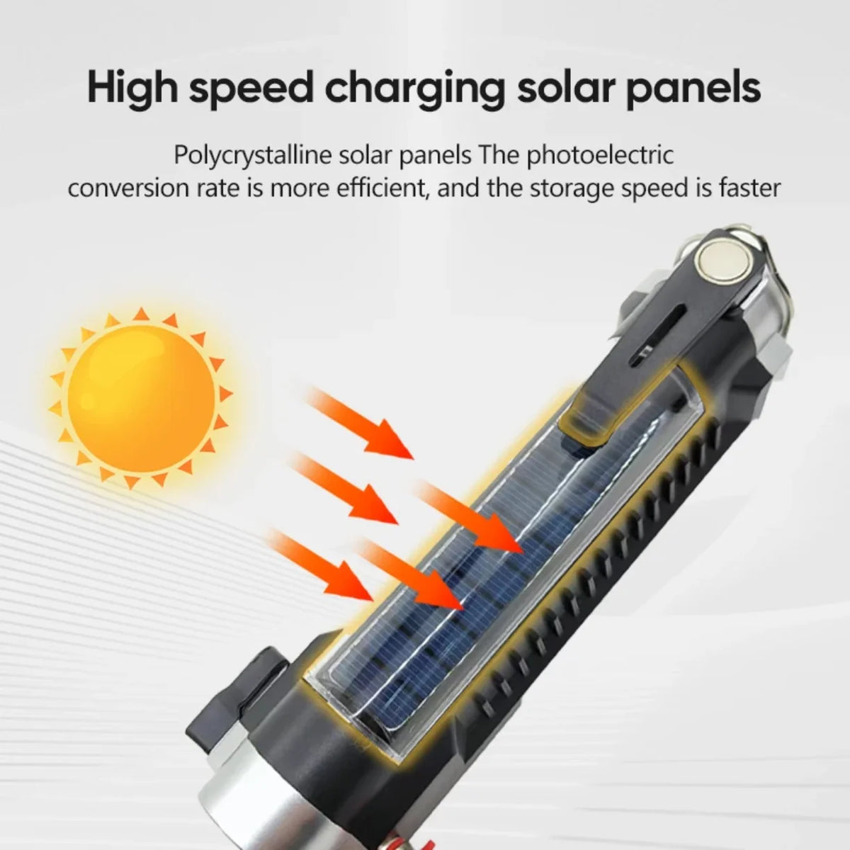 Solarna LED lampa sa polikristalnim solarnim panelom za brzo punjenje