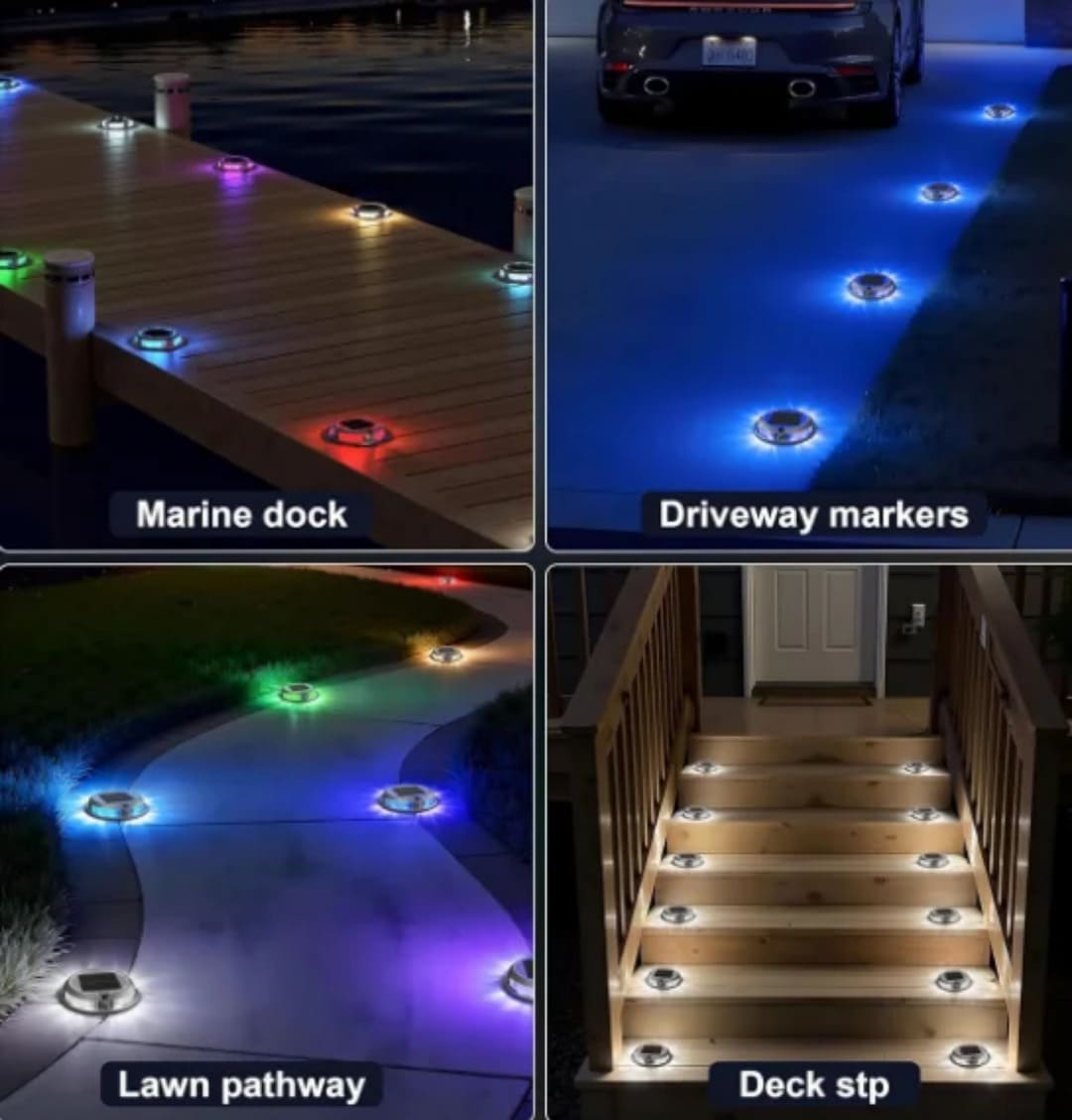 Solarna podna lampa za obelezavanje dokova parkinga i dvorisnih staza u boji