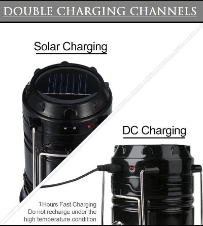 Svestrani LED lampion sa mogucnoscu punjenja putem solarne energije ili DC kabla.