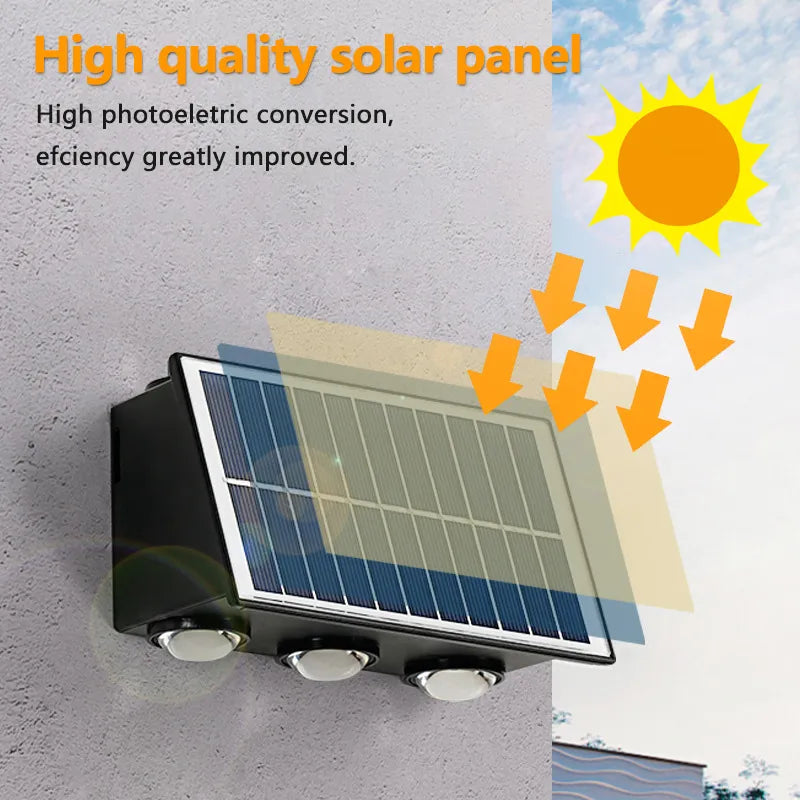 solarna led lampa sa panelom visoke efikasnosti punjenje na suncu