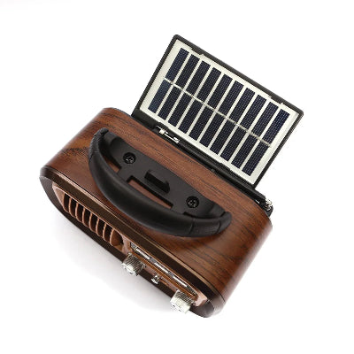 Kompaktni solarni radio Bluetooth zvucnik retro stil praktican za nosenje i putovanja kampovanje