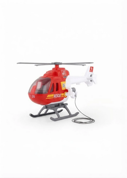 Crveni spasavacki helikopter igracka sa sajlom