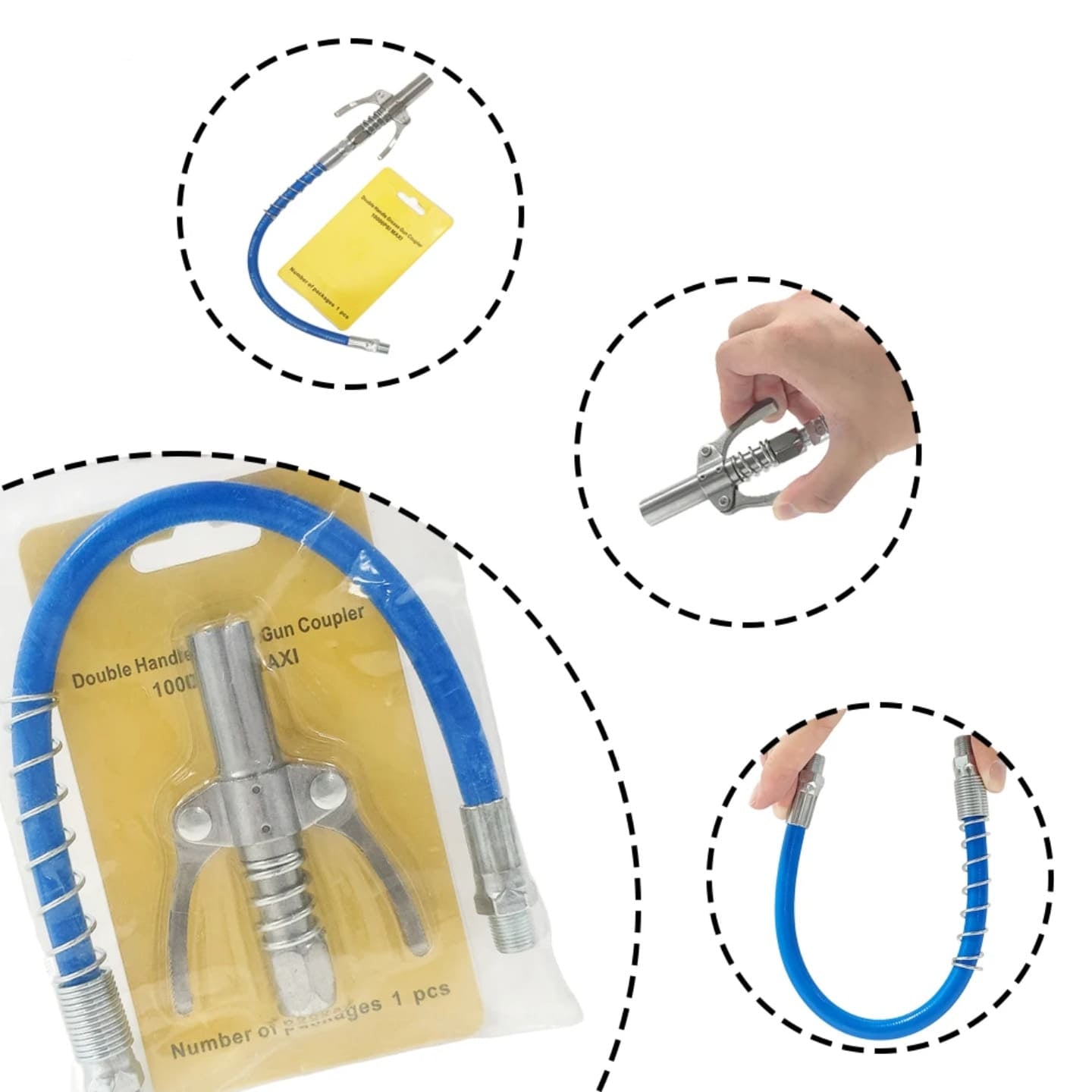 detalji spojnice za mazalicu i fleksibilnog creva za podmazivanje