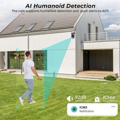 Spoljna nadzorna kamera sa AI detekcijom ljudi i automatskim alarm obavestenjima na mobilni telefon