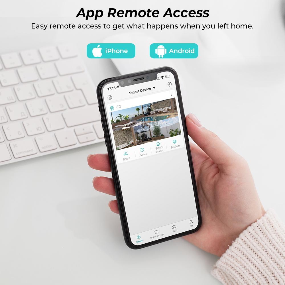 Spoljna nadzorna kamera sa daljinskim pristupom putem mobilne aplikacije za Android i iPhone