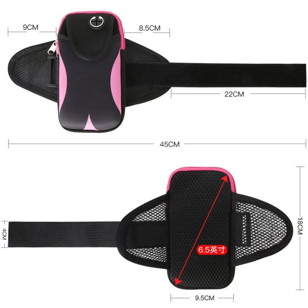 Dimenzije sportske torbice za ruku za telefon do 6.5 inca
