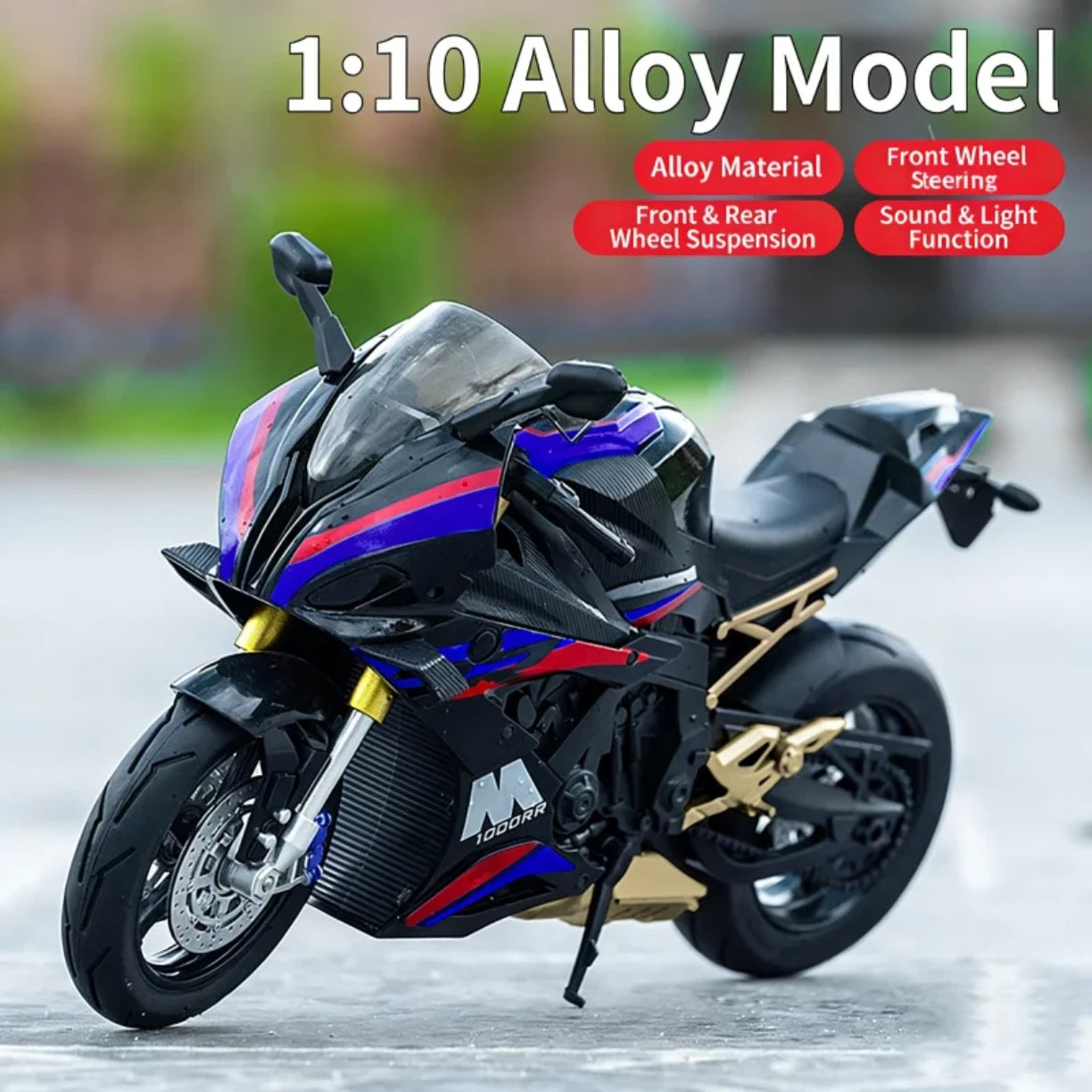 Crni metalni model sportskog motora 1 10 sa oznacenim funkcijama