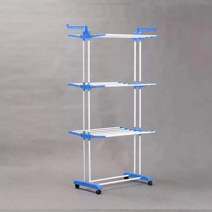 Trospratni stalak za susenje vesa plavo beli