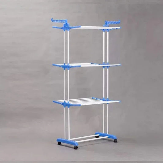 Trospratni stalak za susenje vesa plavo beli