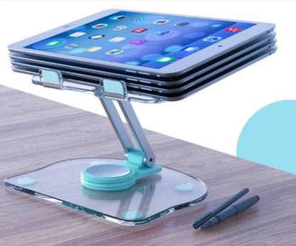 Stalak za tablet koji nosi vise tableta naslaganih jedan na drugi
