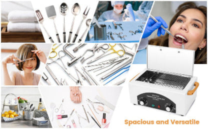 razni sterilizovani kozmeticki i frizerski alati, pincete, makazice, turpije, sterilizacija za sigurnost klijenata