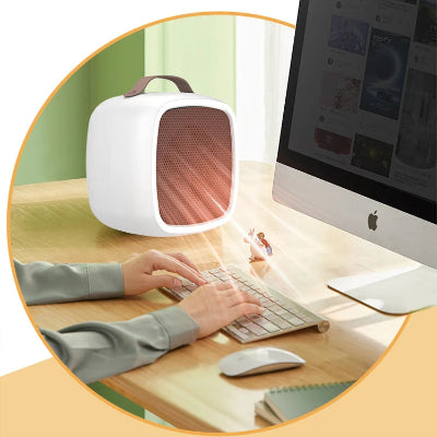 Kompaktni stoni PTC grejac za radno mesto i kancelariju obezbedjuje dodatnu toplotu tokom rada