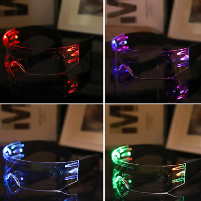 Svetlece futuristicke naocare u vise boja osvetljenja