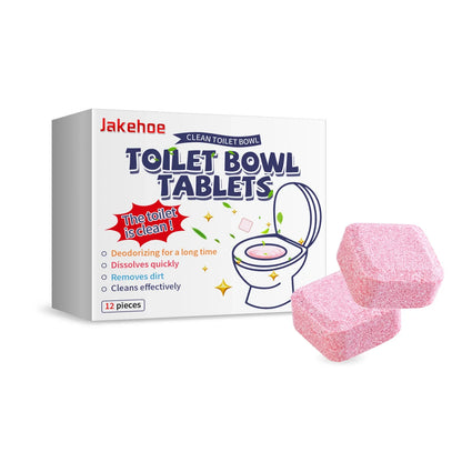 Kutija i dve roze tablete za ciscenje WC solje
