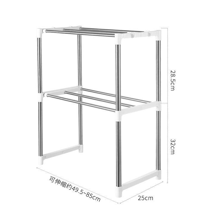 Teleskopska kuhinjska polica sa prikazom dimenzija i podesivom konstrukcijom