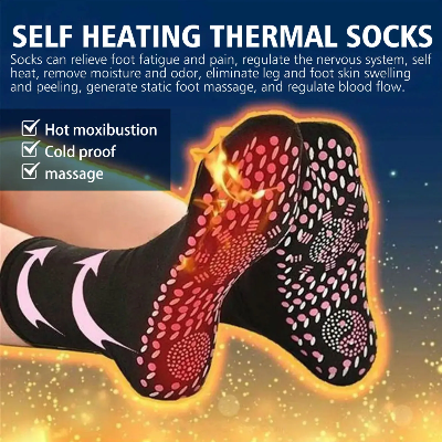 Self heating termo carape za masazu stopala. Akupresurne tacke za poboljsanje cirkulacije i toplinu stopala.