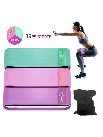 Trake za gluteus od tekstila u tri boje sa prakticnom crnom vrecom za nosenje i trening nogu kod kuce ili u teretani