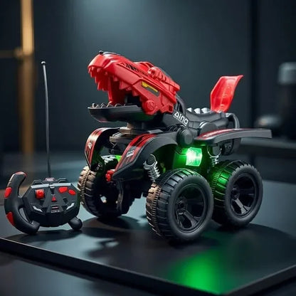 transformirajuci dino auto na daljinski sa zelenim svetlom