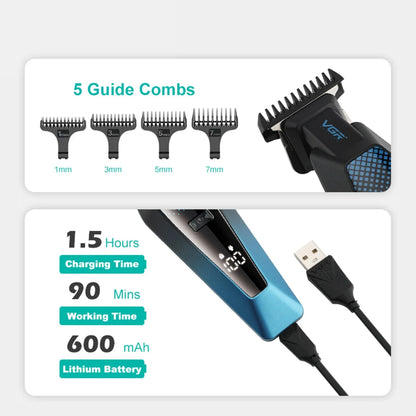Infografik sa nastavcima za trimer i podacima o bateriji i vremenu rada