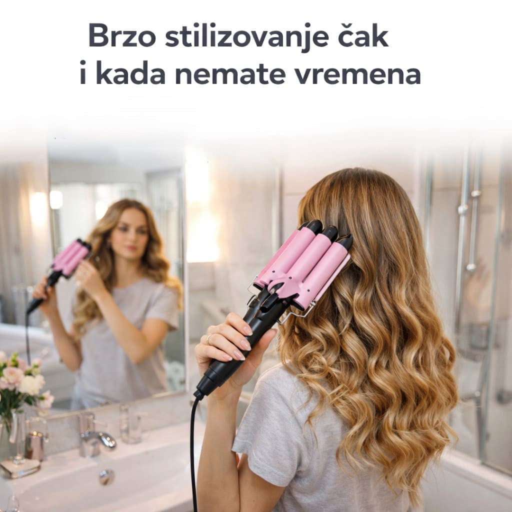 trostruki figaro brzo stilizovanje kose jutarnja rutina talasi