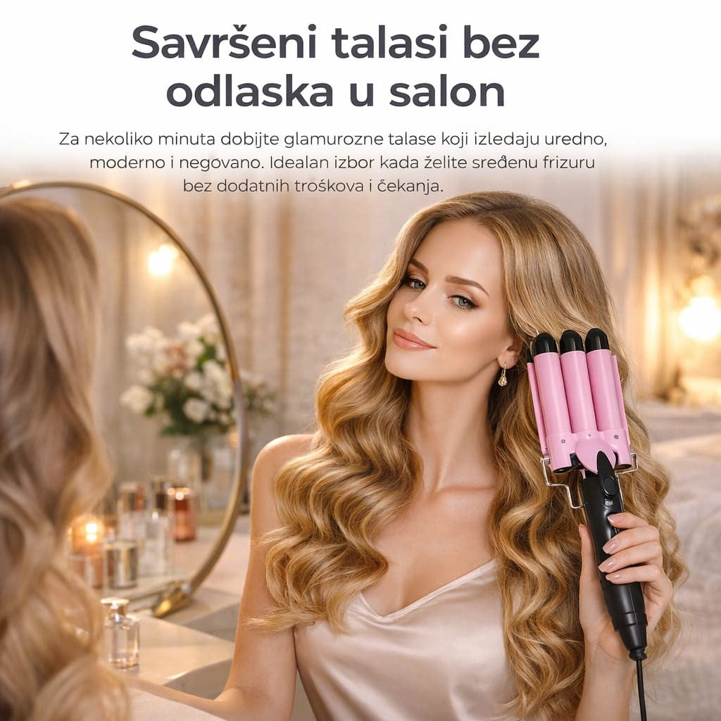 trostruki figaro za kosu savrseni talasi salon efekat kod kuce