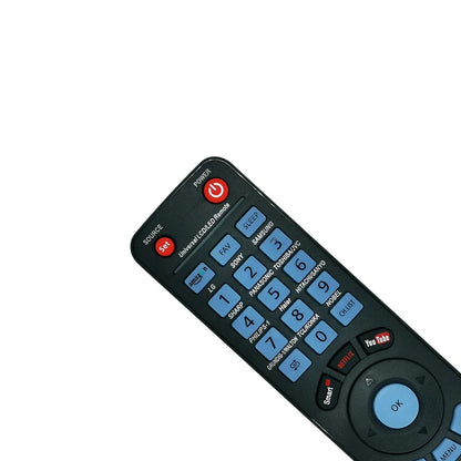 Detalj gornjeg dela univerzalnog daljinskog za TV sa brend tasterima