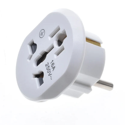 Beli univerzalni putni adapter 16A 250V sa univerzalnom uticnicom