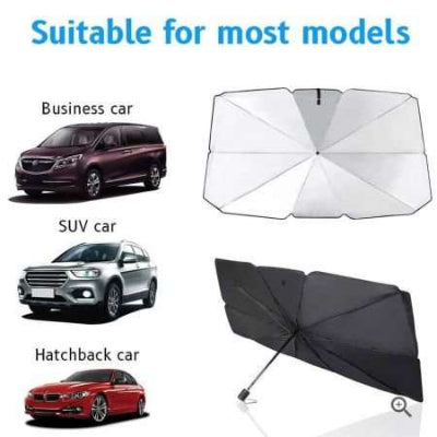 Univerzalni suncobran za auto. Odgovara za vecinu modela, od SUV-a do hecbeka, pruza siroku pokrivenost.