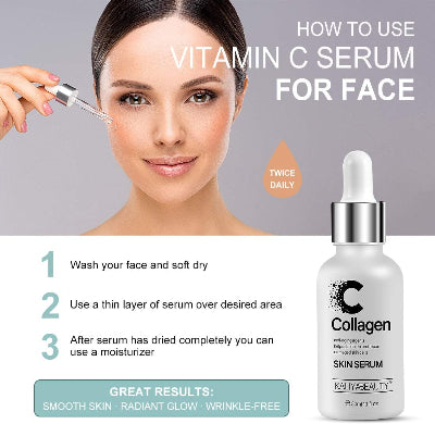 Detaljno uputstvo za upotrebu vitamina C seruma sa kolagenom. Tri koraka za negu lica.