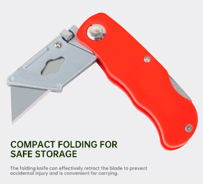 Ilustrovano uputstvo za preklapanje noza skalpela za sigurno skladistenje i transport alata