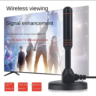 Prikaz bezicnog prijema signala putem antene. Detaljno objasnjenje kako antena pojacava signal i omogucava gledanje digitalnih kanala.