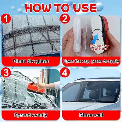 Detaljno uputstvo za upotrebu sredstva za ciscenje stakla na automobilu. Koraci za uklanjanje prljavstine sa sofersajbne i prozora, cime se postize savrseno cista povrsina.